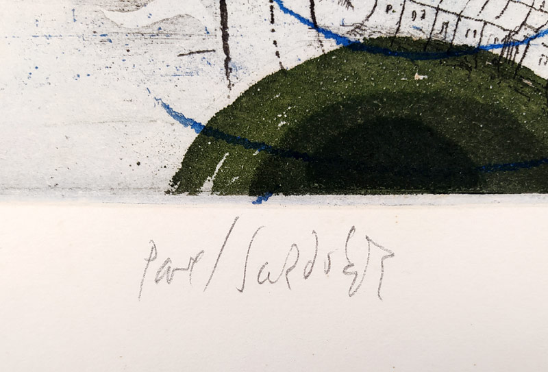 Sukdolák Pavel – Hvězda, barevný lept, č. 8/50, velkoformátová grafika, nedatováno