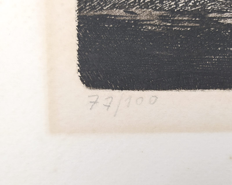 Tomanová Emilie – Rajská zahrada, lept a suchá jehla, č. 77/100, ca 1980