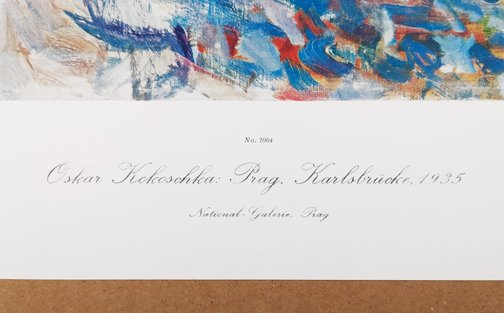 Kokoschka Oskar – Prag. Karlsbrücke 1935, světlotisková reprodukce N°1004, nedatováno