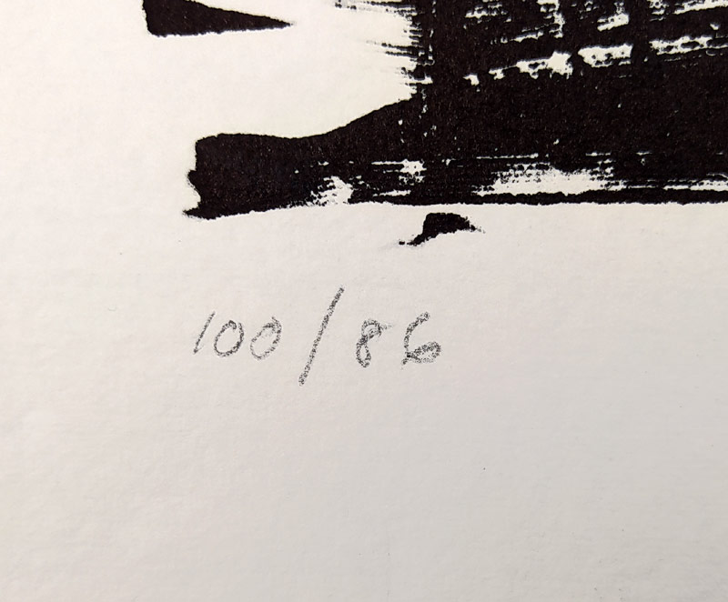 Hložník Vincent – Bez názvu, dřevoryt, č. 100/86, 1966