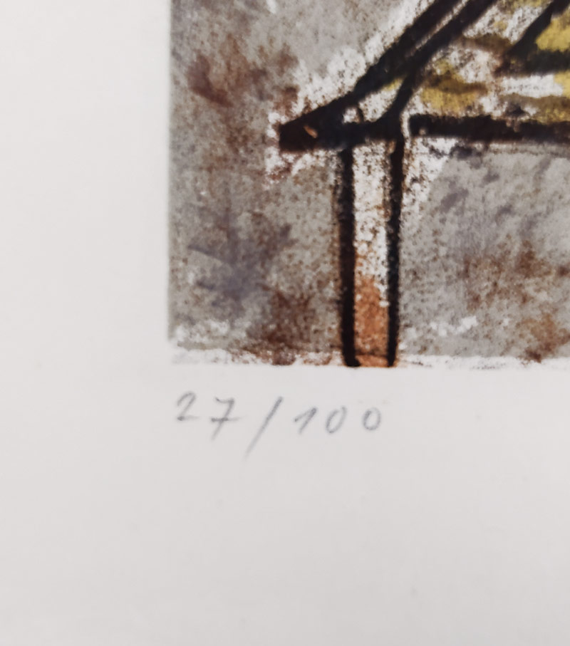 Gross František – Čtyři figury, rozměrná barevná litografie, 1965