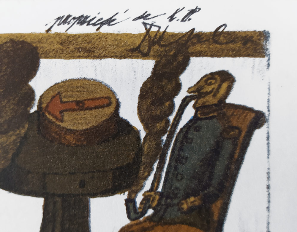 Šalamoun Jiří – Obrázky ze života K. P. (Kozmy Prutkova), barevná litografie, č. 40/50, 1975