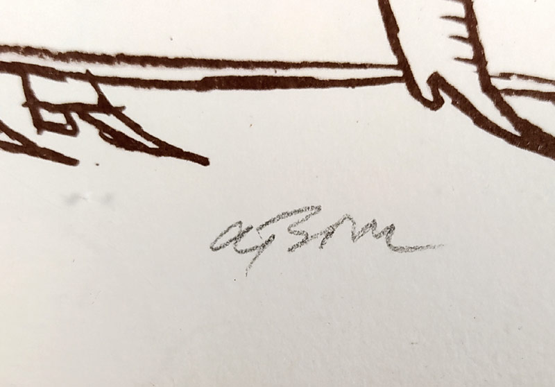 Born Adolf – Kabaretní umělkyně, signovaná původní litografie, nedatováno