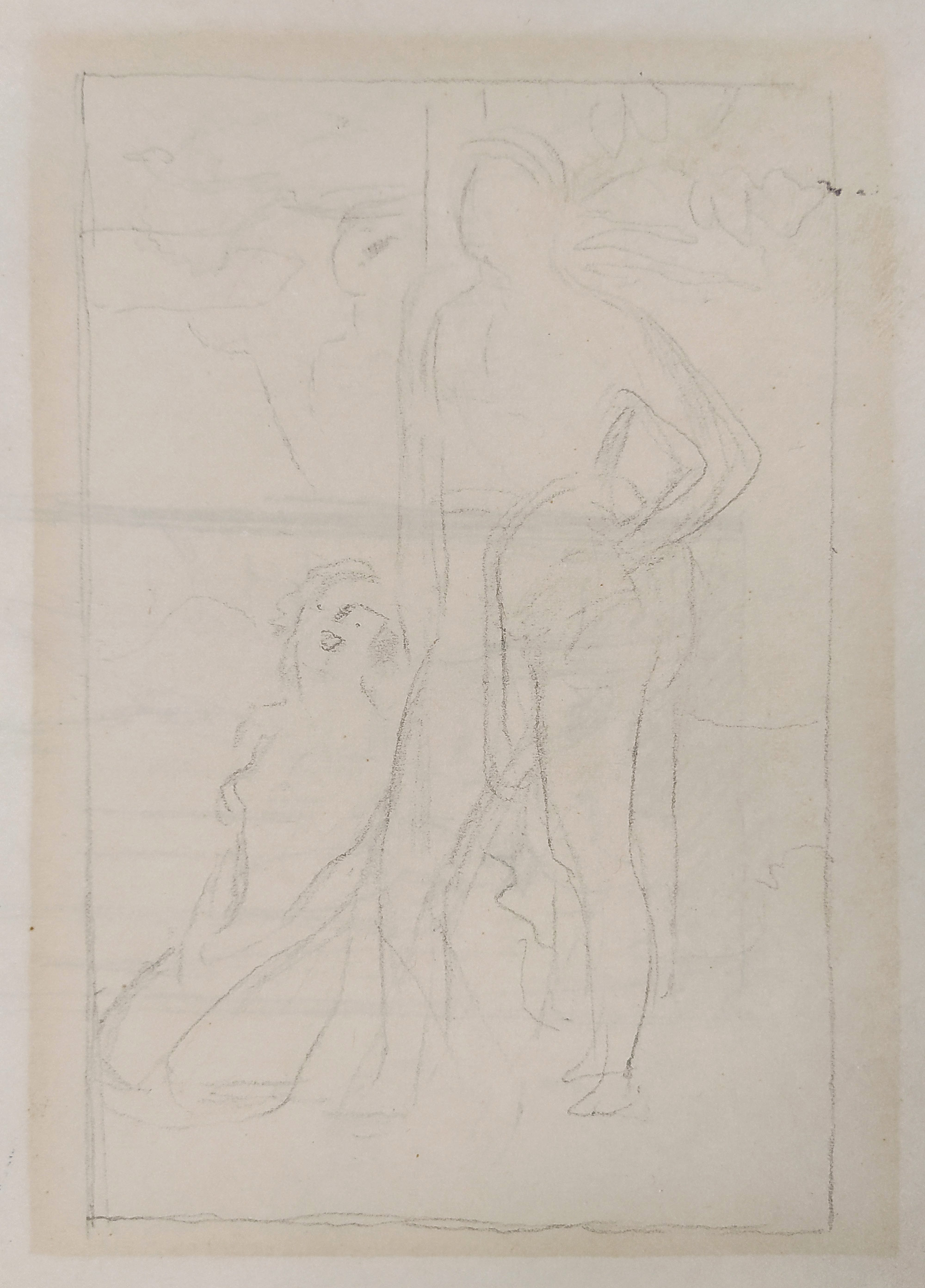 Preisler Jan – Studie figur, kresby tužkou, nedatováno