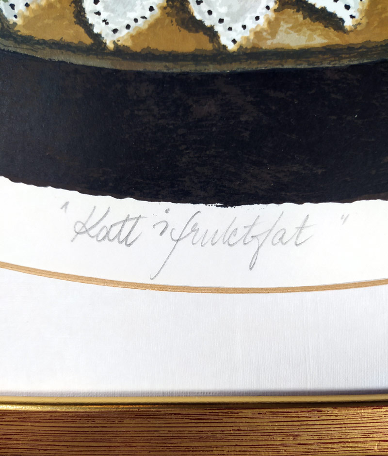 Sahlin Monica – Modroočka, kolorovaná litografie, ca 1990