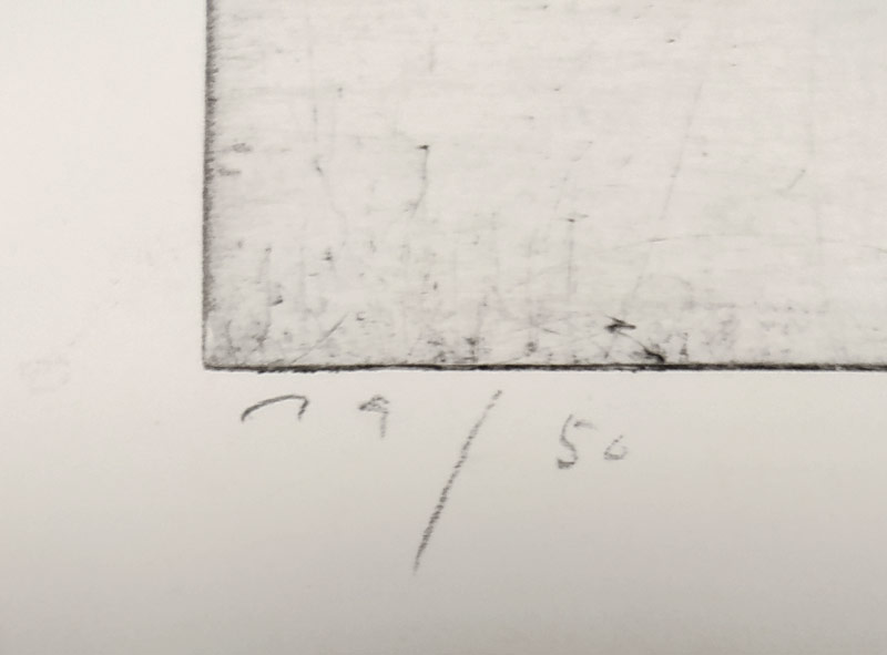 Kučerová Alena – Lhotecká strouha, autorský tisk z perforovaného plechu, č. 19/50, 1982