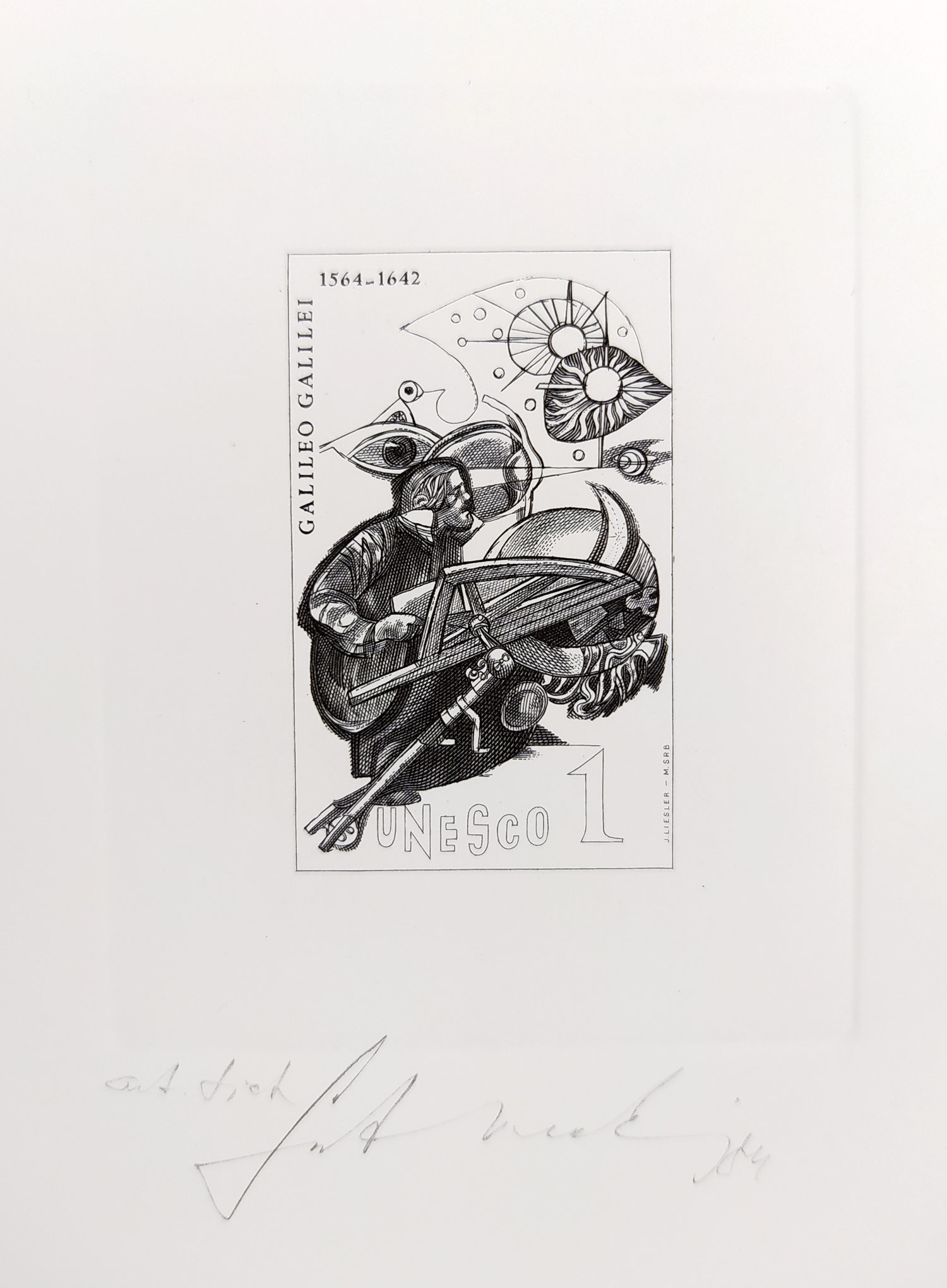 Srb Martin – 75 let Klubu českých filatelistů v Jihlavě, autorský tisk, původní oceloryty, 1998