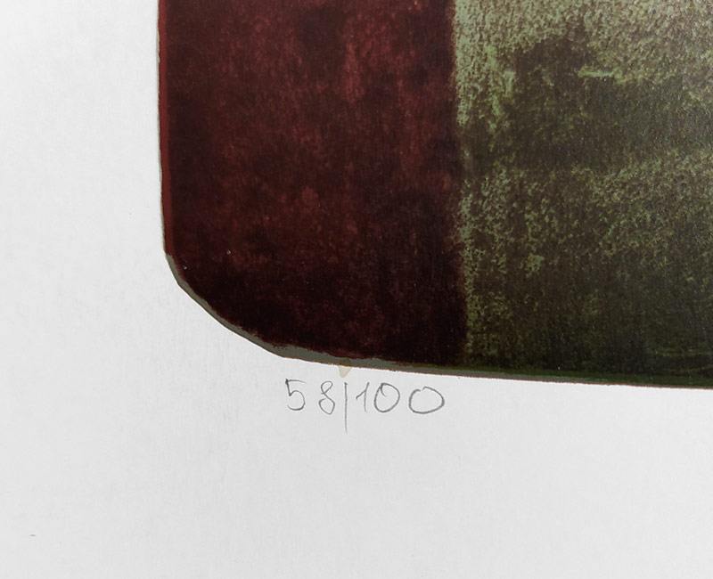 Burgetová Zdeňka – Kvetoucí sny, signovaná barevná litografie, číslováno 58/100, 1995