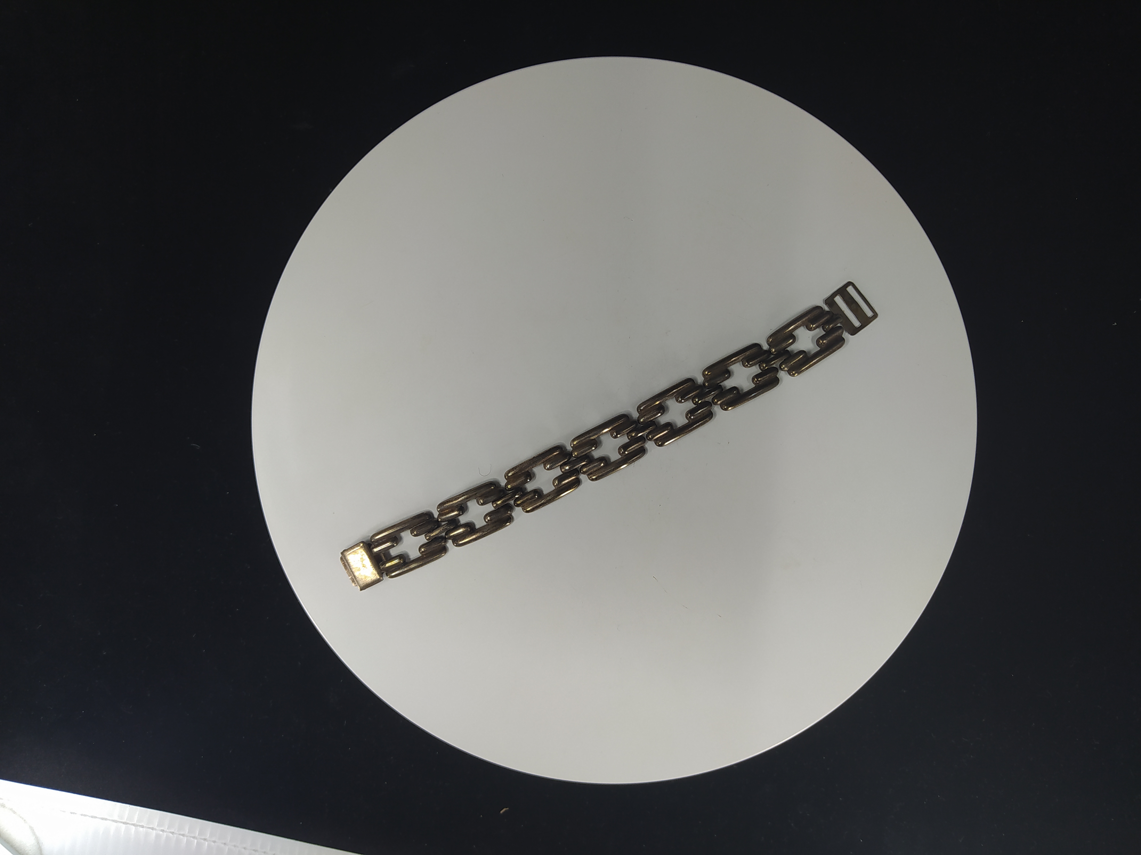 Stříbrný geometrický článkový náramek, Německo