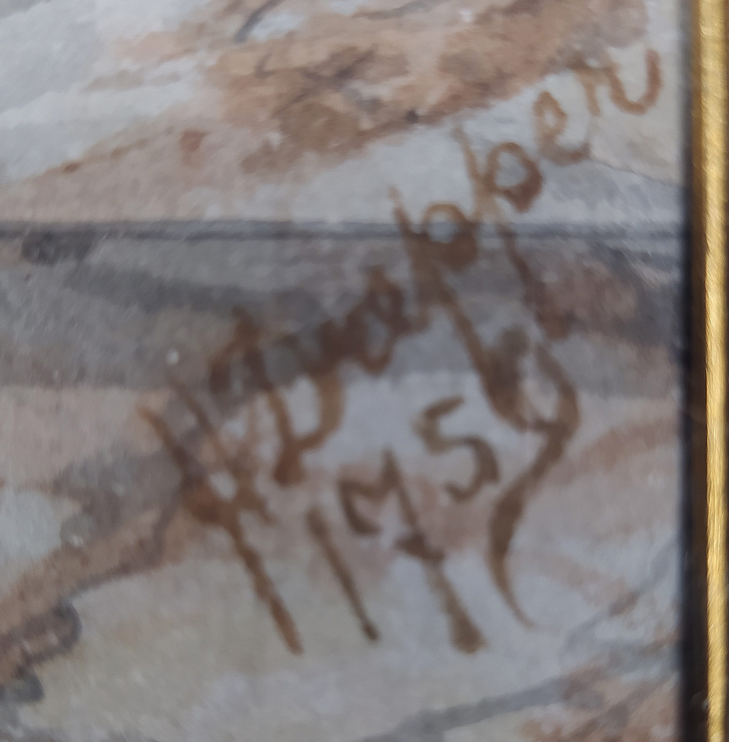 Drepper H. – Květinové zátiší, biedermeier, malba akvarelem na papíře, 1759