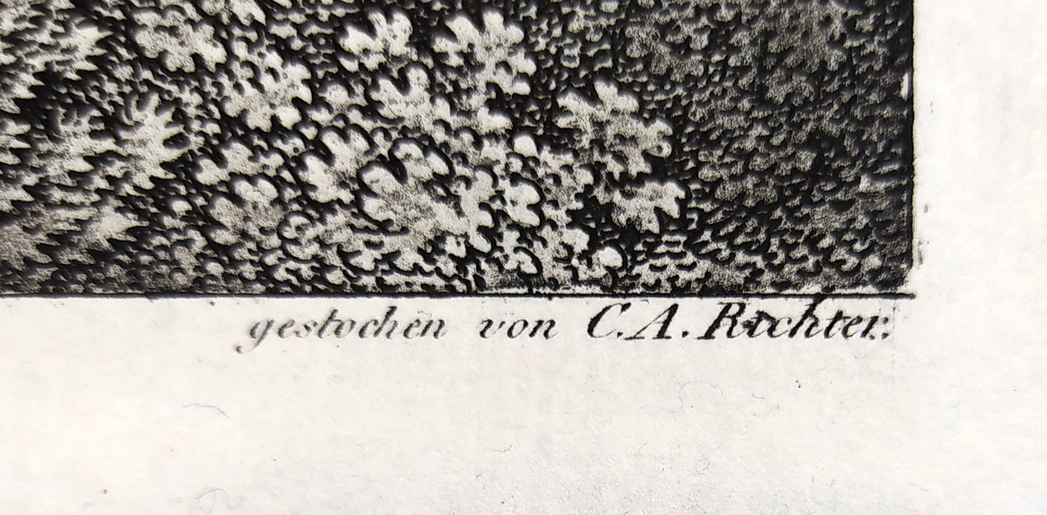 Praha s Letné –  Vincenc Morstadt, C. A. Richter, lept s akvatintou (1836), pozdější otisk z původní desky