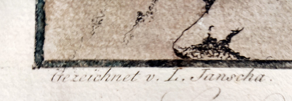 Vrchlabí – L. Janscha, C. Postl, staře kolorovaný lept s akvatintou, ca 1810