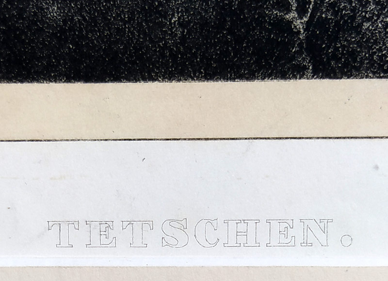 Děčín – Carl Wilhelm Arldt, původní litografie s barevným podtiskem, 1845