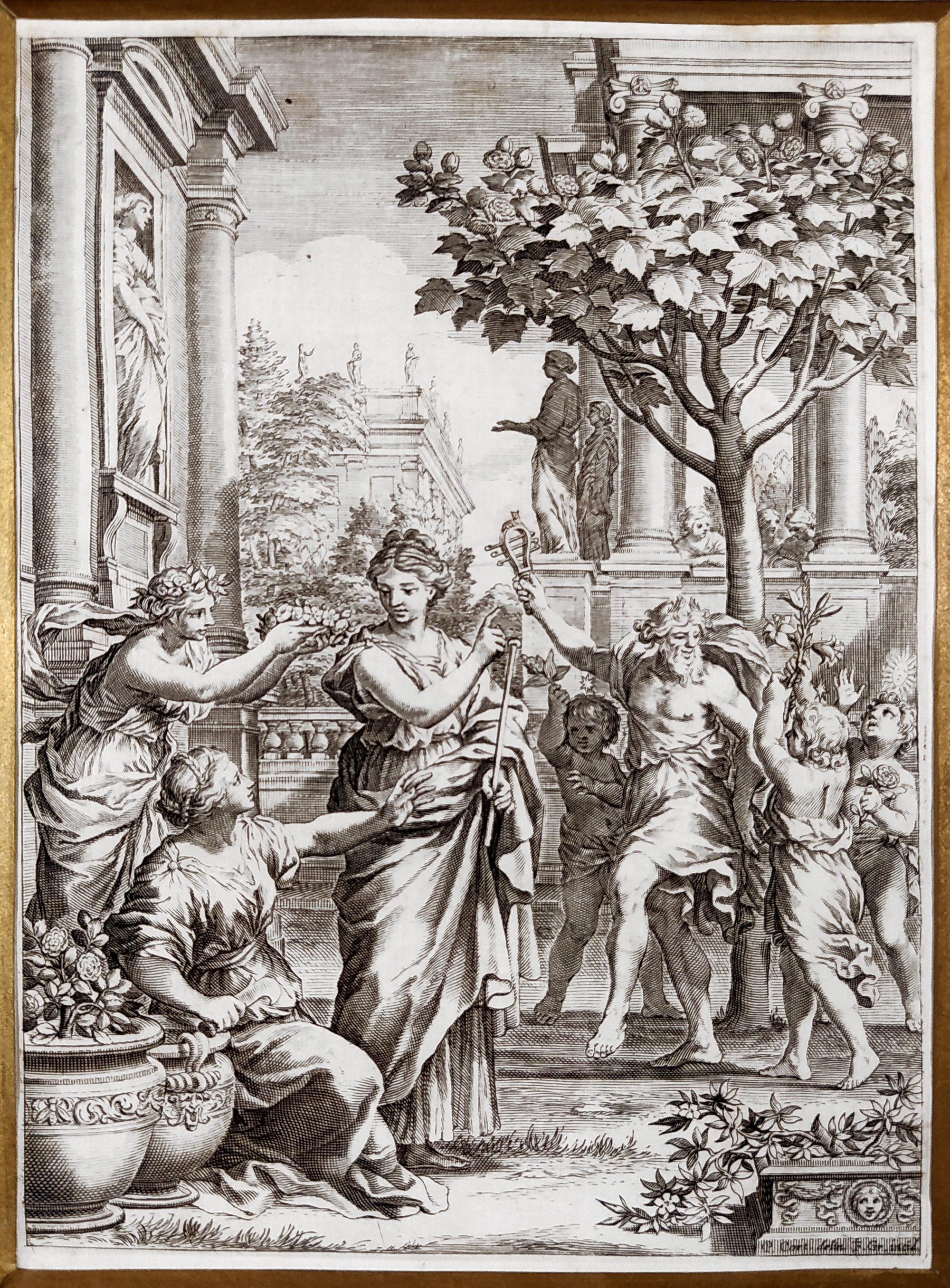 Greuter Johann Friedrich – Flora, podle Pietro da Cortona, dva mědiryty, 1633