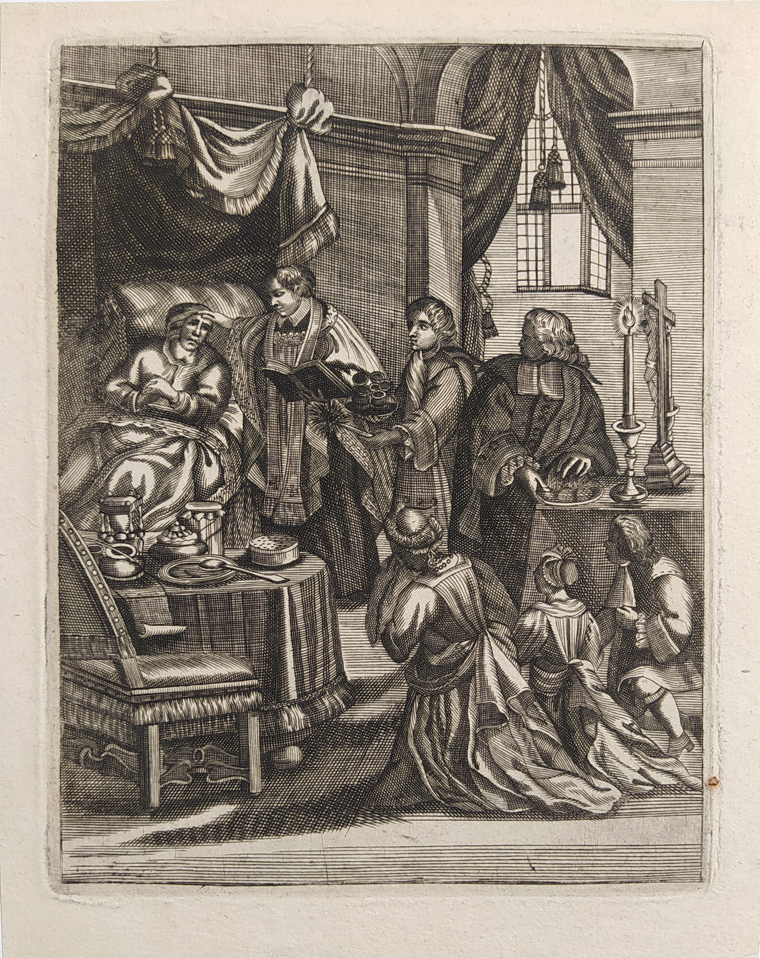 Mansfeld Martin Antonín – Svátosti katolické církve, čtyři původní mědiryty, 1729