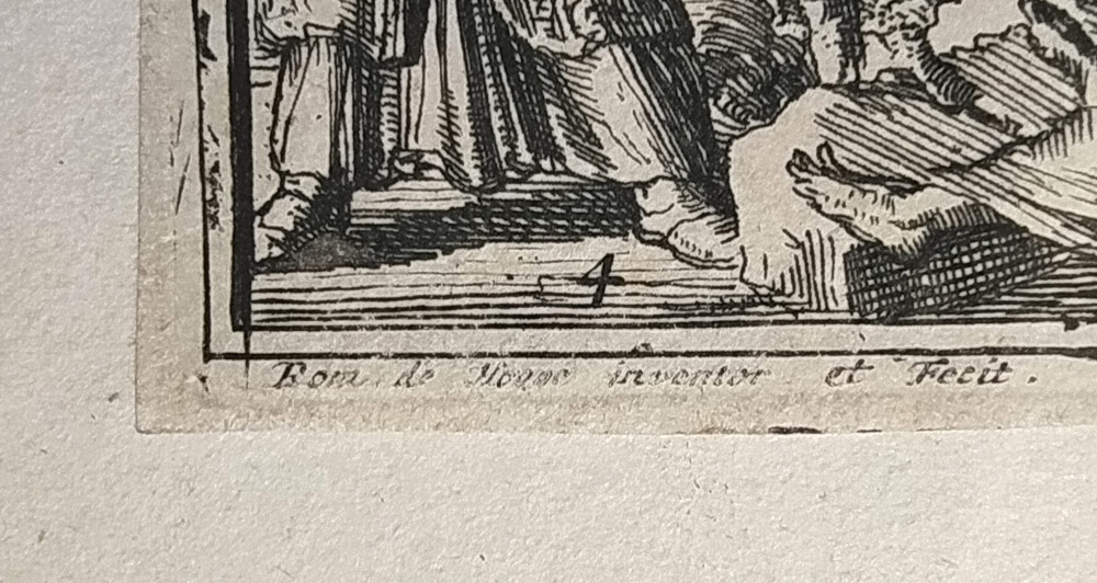 Hooghe, Jacques de – ilustrace k hebrejské Bibli, původní mědiryt, 1704