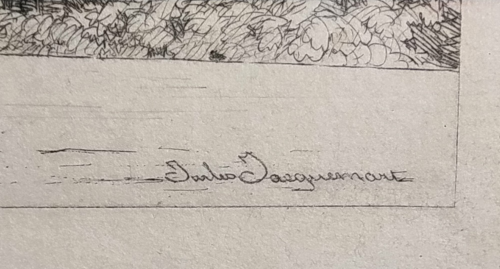 Jacquemart Jules – Kytice v majolikové váze, původní lept a suchá jehla, 1862