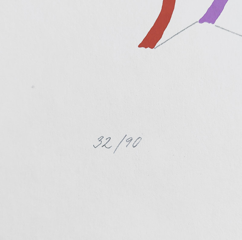 Ságlová Zorka – Bez názvu, původní barevná litografie, číslováno 32/90, 1997