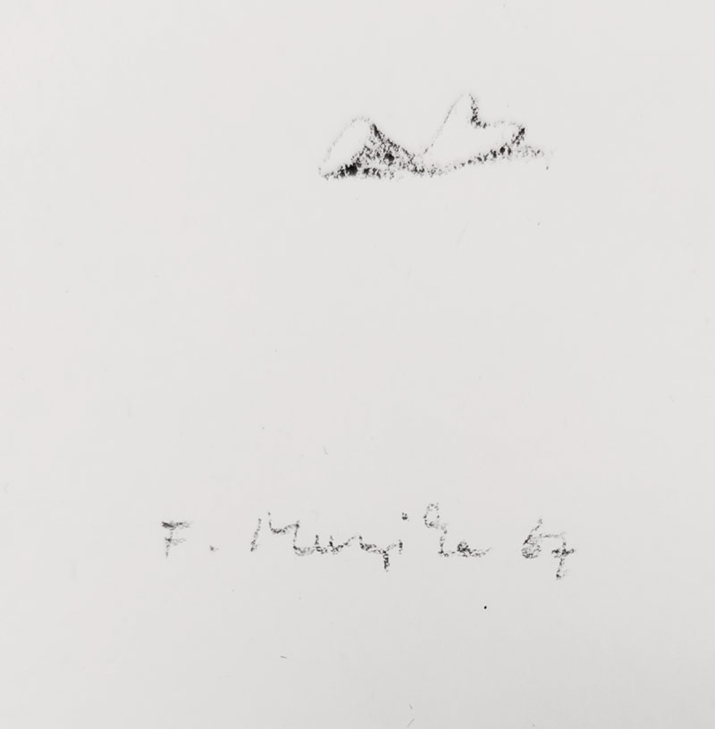 Muzika František – Larva, původní litografie, číslováno 6/30, 1967