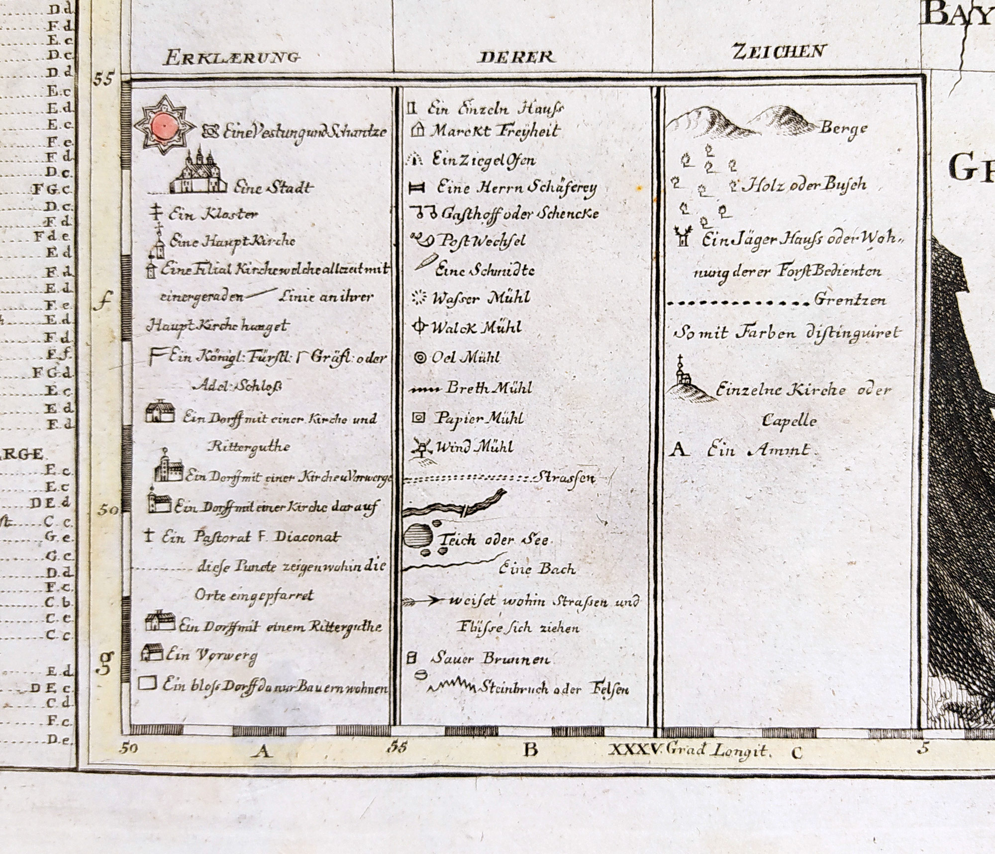 Chebský kraj – Peter Schenk, staře kolorovaný původní mědiryt, 1757