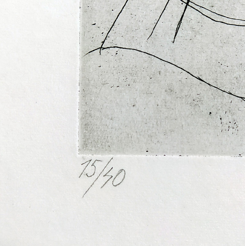 Černá Kateřina – Velký strom, kolorovaný lept, číslováno 15/40, 1985