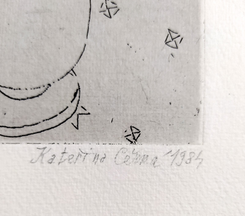 Černá Kateřina – Macešky, lept, číslováno 40/40, 1984