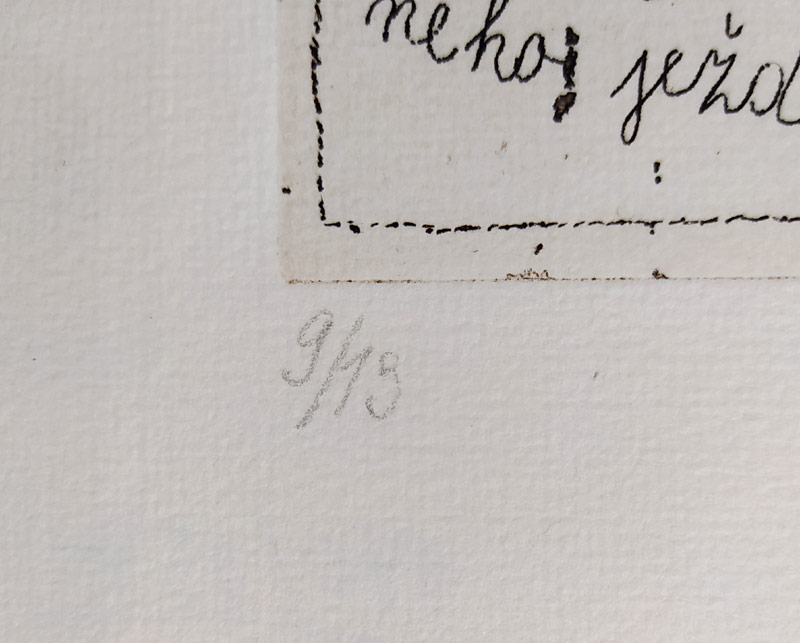 Černá Kateřina – Palmy, lept, číslováno 9/13, 1983