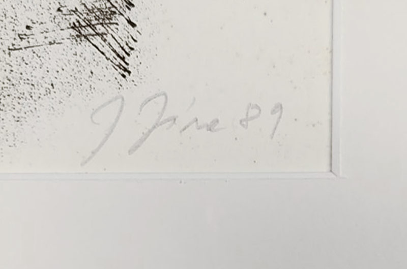 Jíra Josef – Dívka s koněm, barevná litografie, 1989