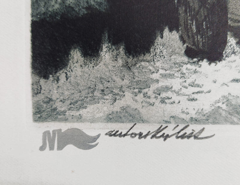 Vaic Josef – Praha, Chrám svatého Mikuláše, autorský list, lept s akvatintou, ca 1930