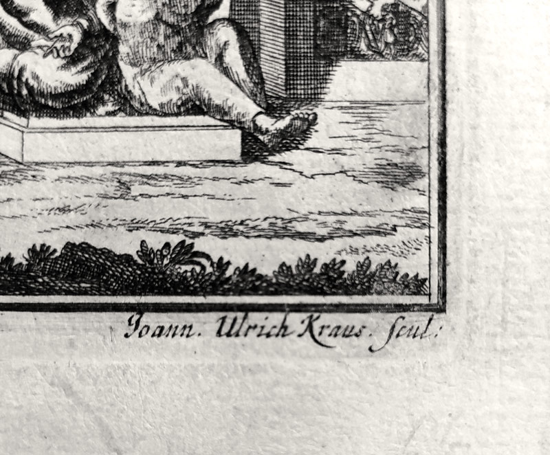 Kraus Johann Ulrich – Vítězný oblouk Karla V., původní lept, 1725