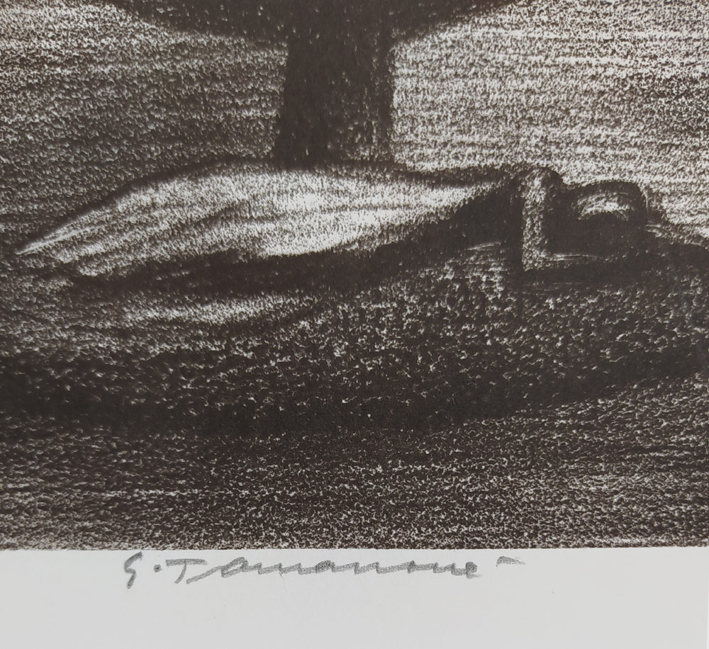 Tomanová Emilie – Dívka ve snu, původní litografie, nedatováno
