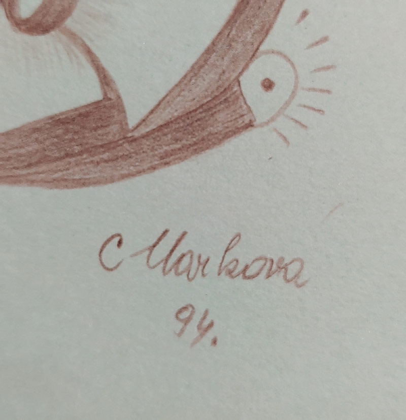 Marková Cecílie – Medijní malba, suchý pastel, 1994