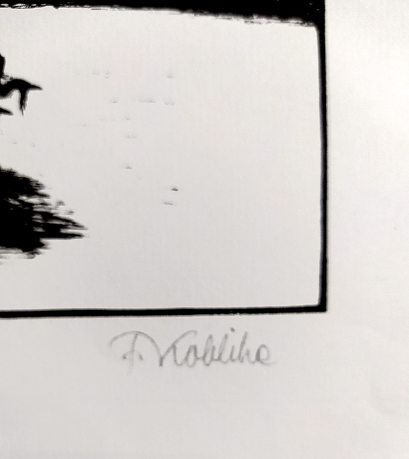 Kobliha František – Legenda o mrtvém kraji, původní dřevoryt, 1917