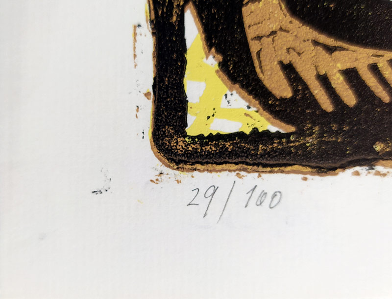 Antonová Alena – Zátiší, barevný linoryt, číslováno 29/100, 1980