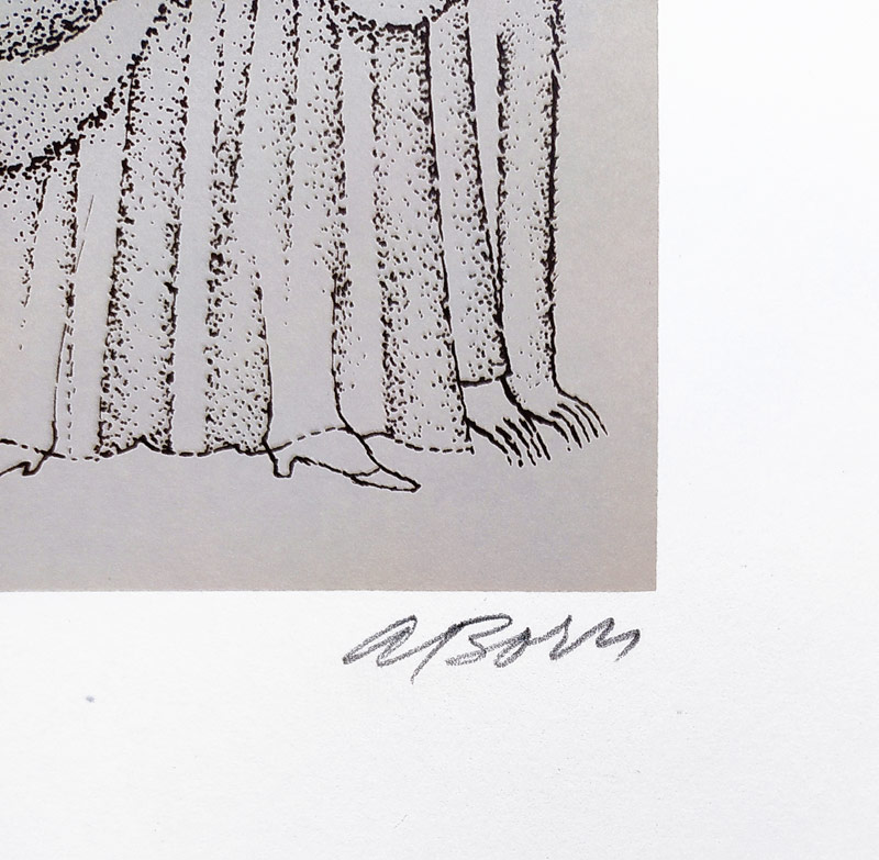 Born Adolf – Slavkov 1987, III. Setkání autorů literatury faktu, signovaná barevná serigrafie, autorský tisk, 1987