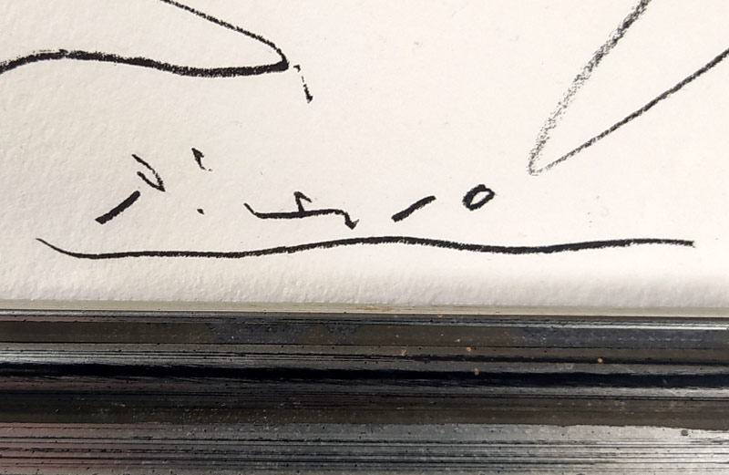 Picasso Pablo – Peintre et modèle dans l'atelier, litografie, 1962