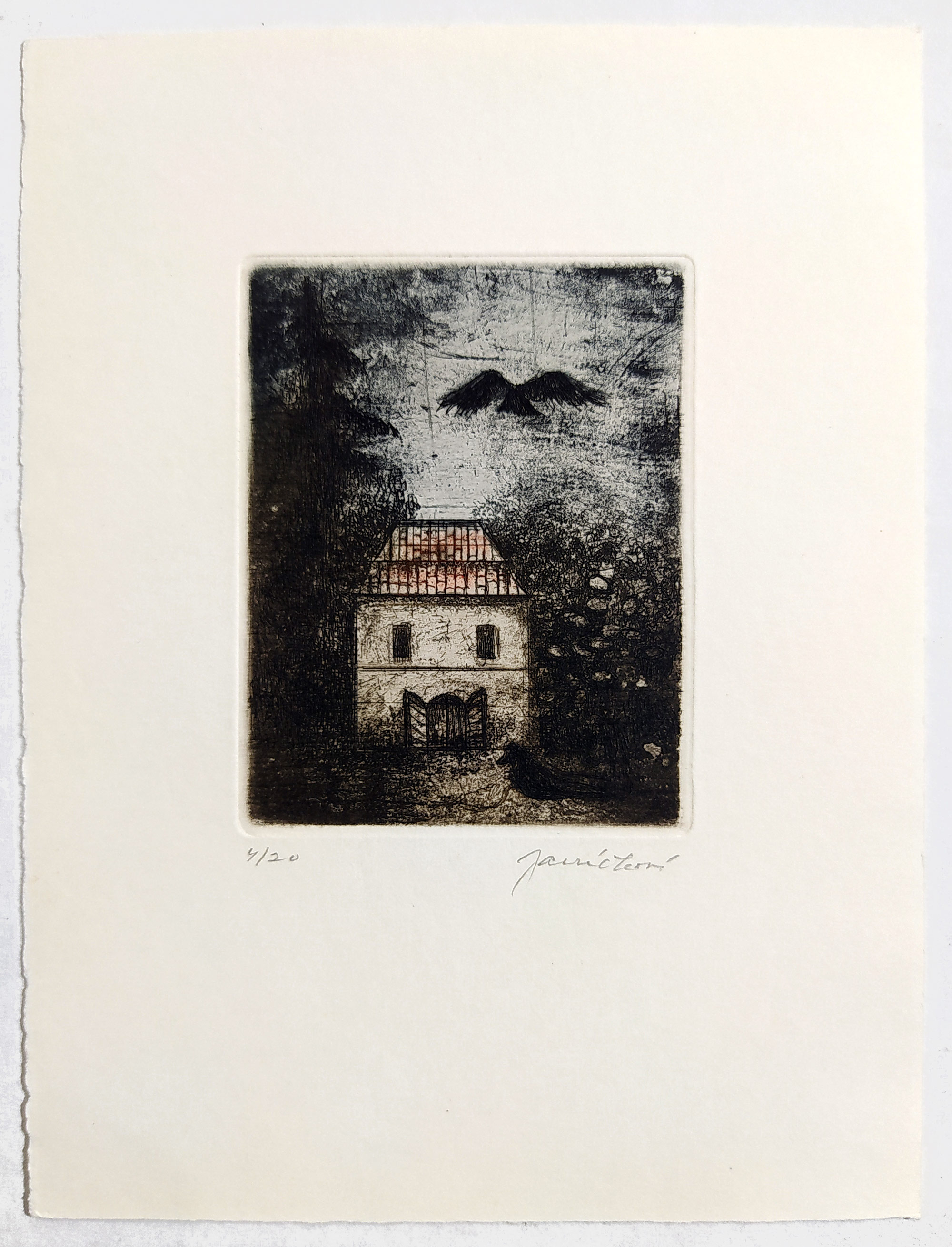 Janíčková Eva – Staré domy III, IV a V, tři původní lepty, nedatováno