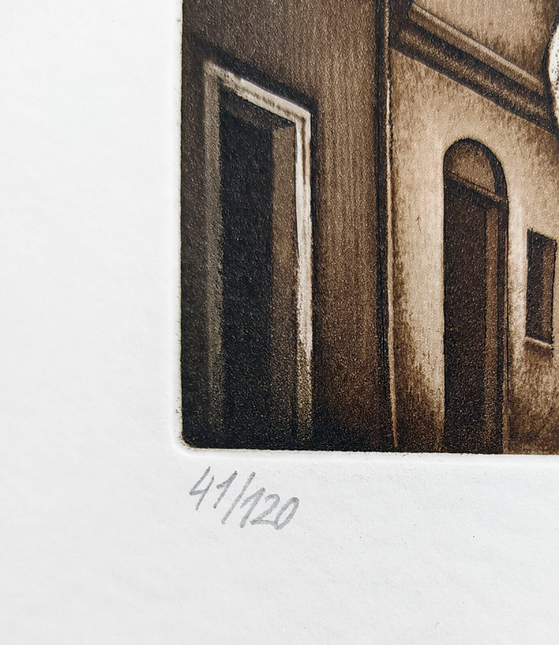 Melan Petr – Pardubice, Velká pardubická, barevný lept, č. 41/120, nedatováno