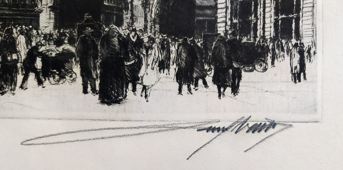 Vaic Josef – Praha, Prašná brána, původní lept, 1927