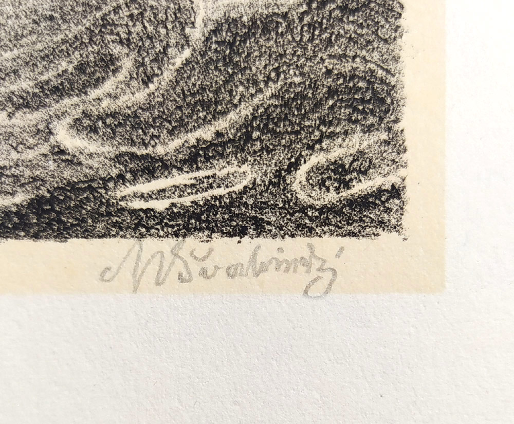 Švabinský Max – Zuzana v lázni, původní litografie, 1944