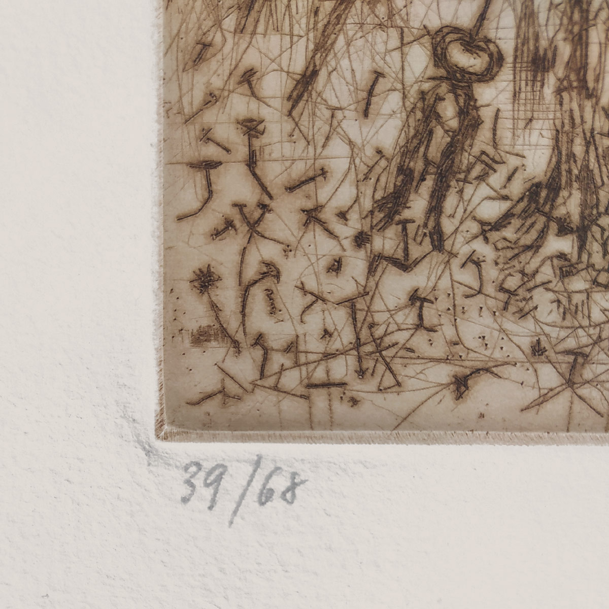 Reynek Bohuslav – Stabat Mater (1966), suchá jehla, novotisk, č. 39/68, nedatováno