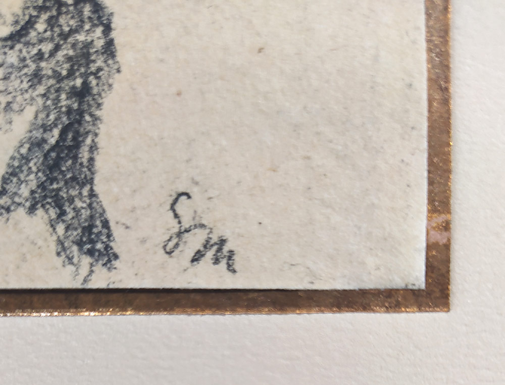 Švabinský Max – Malíř v plenéru, studie, kresba tužkou, nedatováno