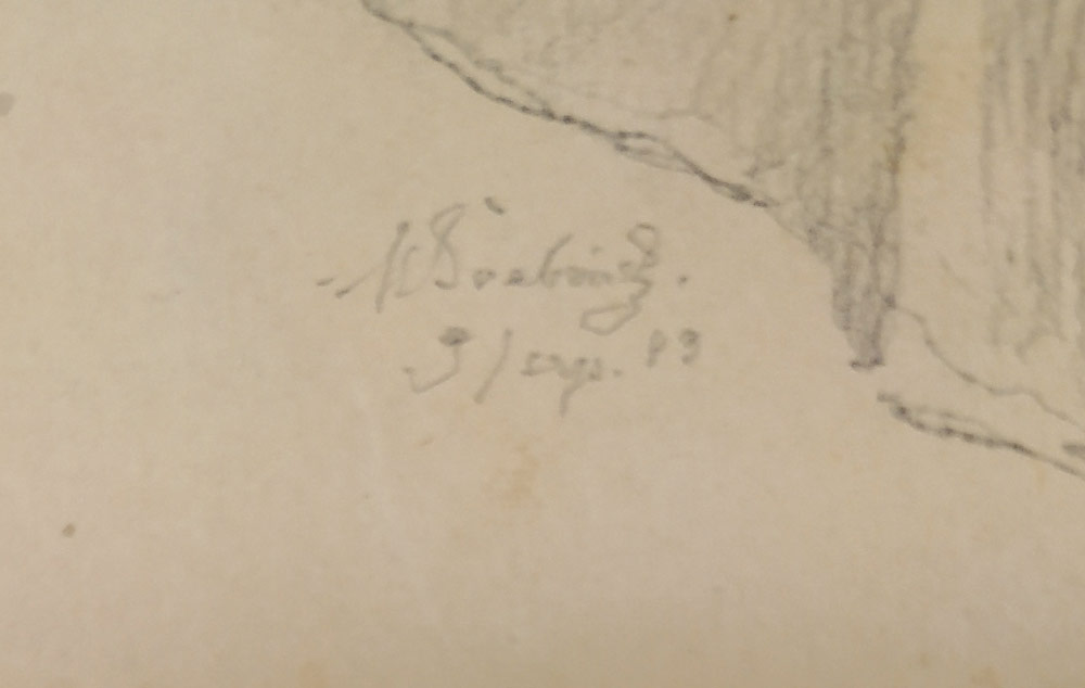 Švabinský Max – Ležící akt dívky, kresba tužkou, 1943
