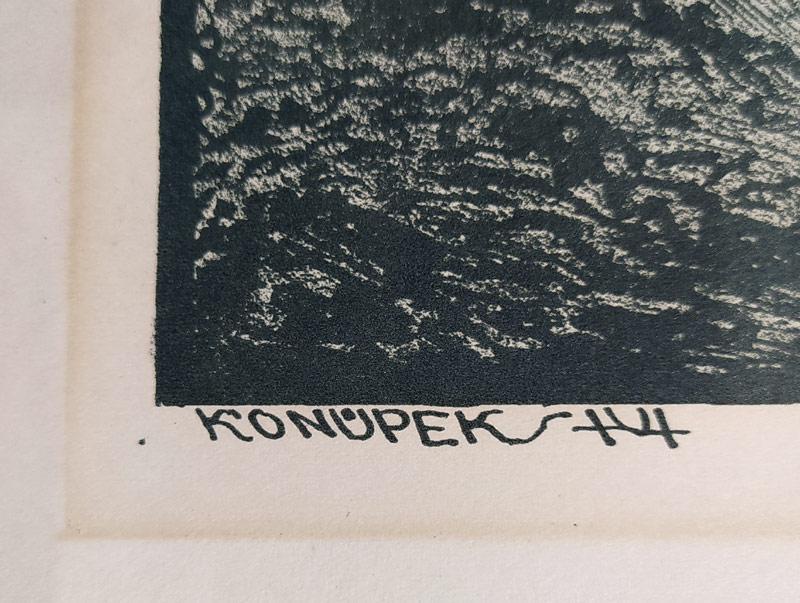 Konůpek Jan – Orfeus, původní lept, 1944