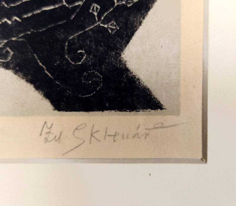 Sklenář Zdeněk – P. F. 1966, původní litografie, 1965