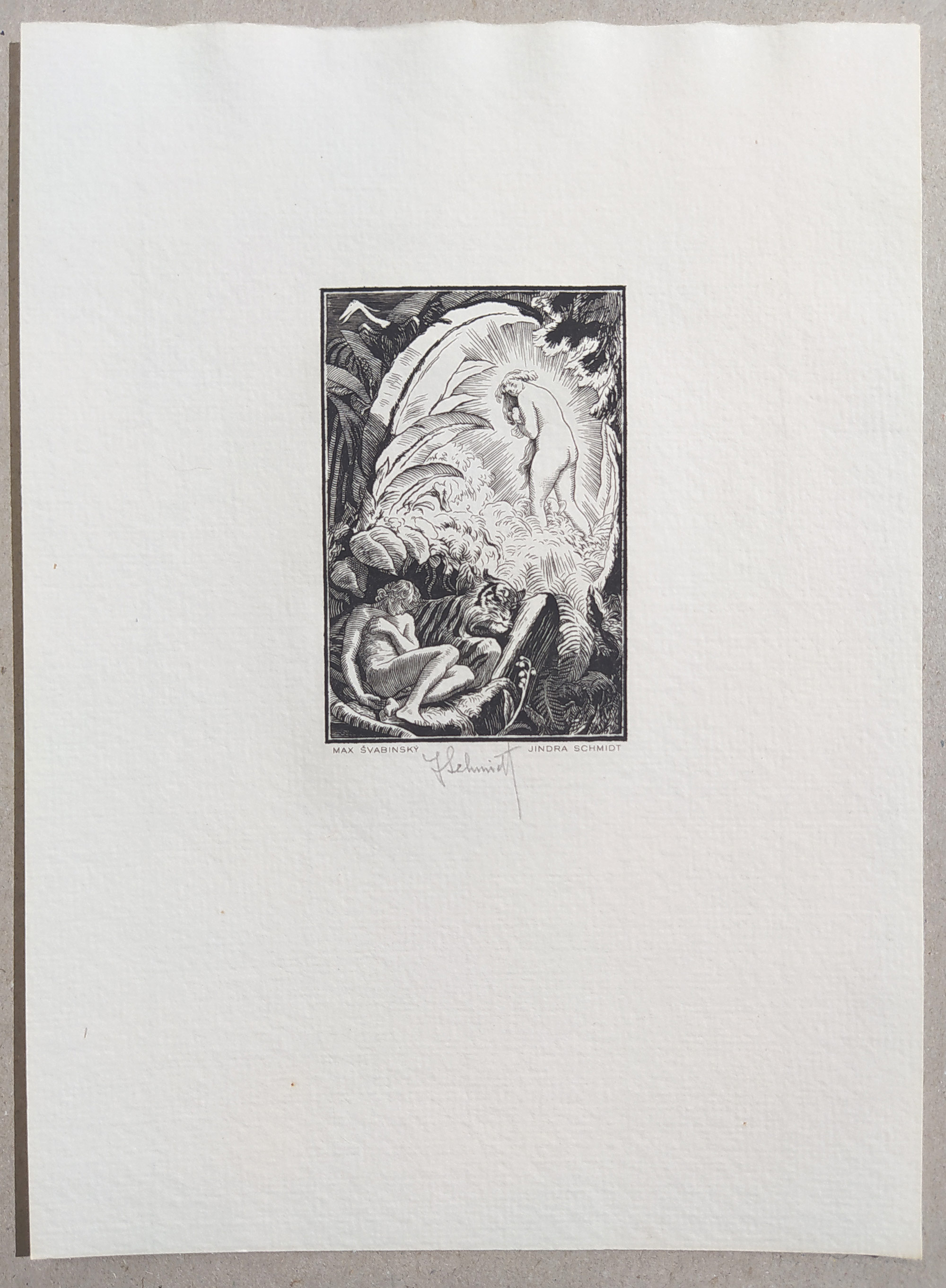 Schmidt Jindra, Max Švabinský – Rajská sonáta, pět ocelorytin, 1973