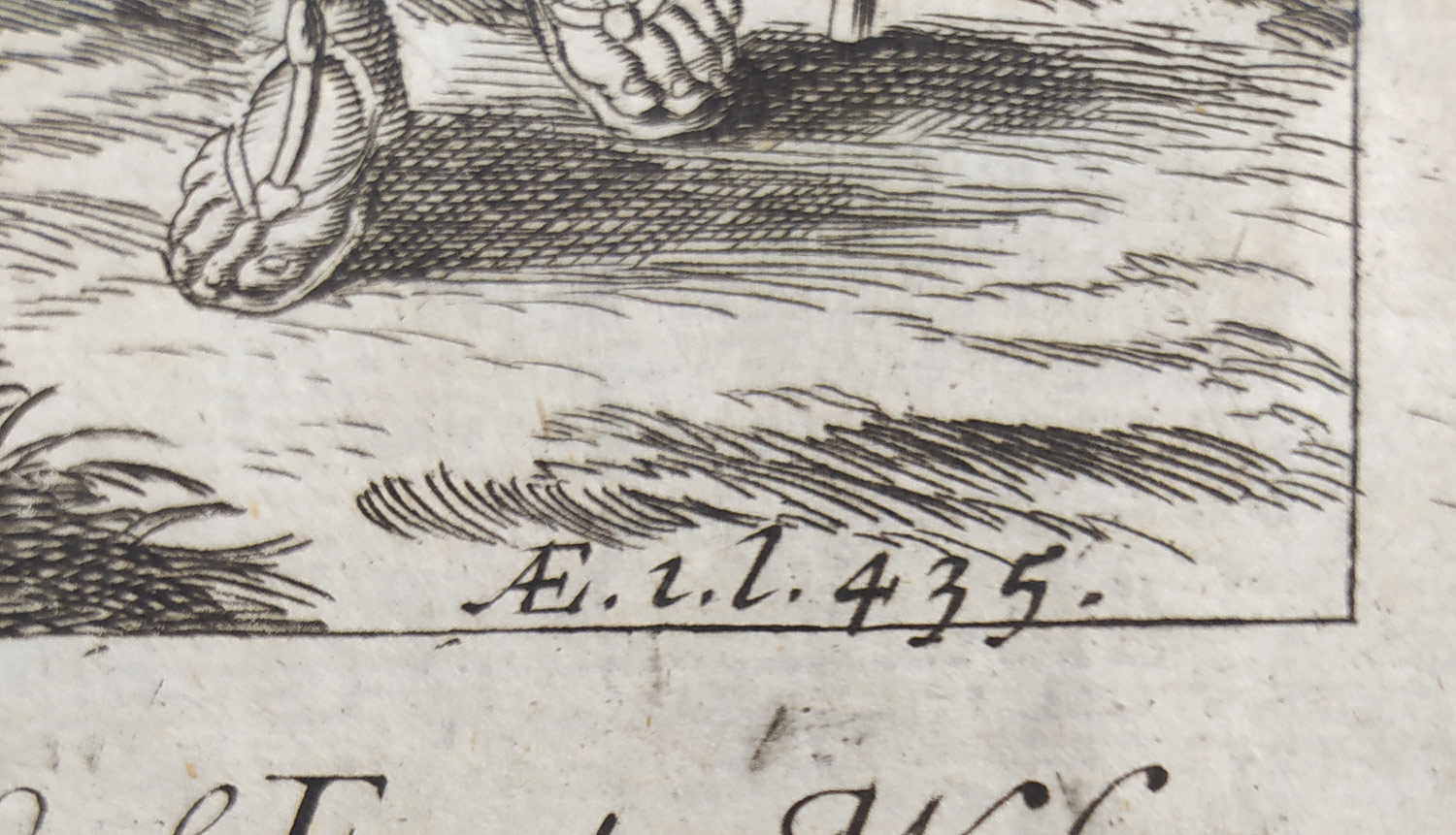 Lombart Pierre – Setkání Aenease s Dianou, předloha Francis Cleyn, původní mědiryt, 1660