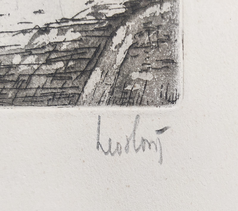 Horst Leo – Praha, Maltézské náměstí na Malé Straně, původní lept, ca 1930