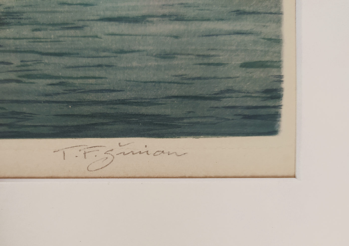 Šimon Tavík František – Hora Fuji v Japonsku, barevný lept, autorský tisk, 1928