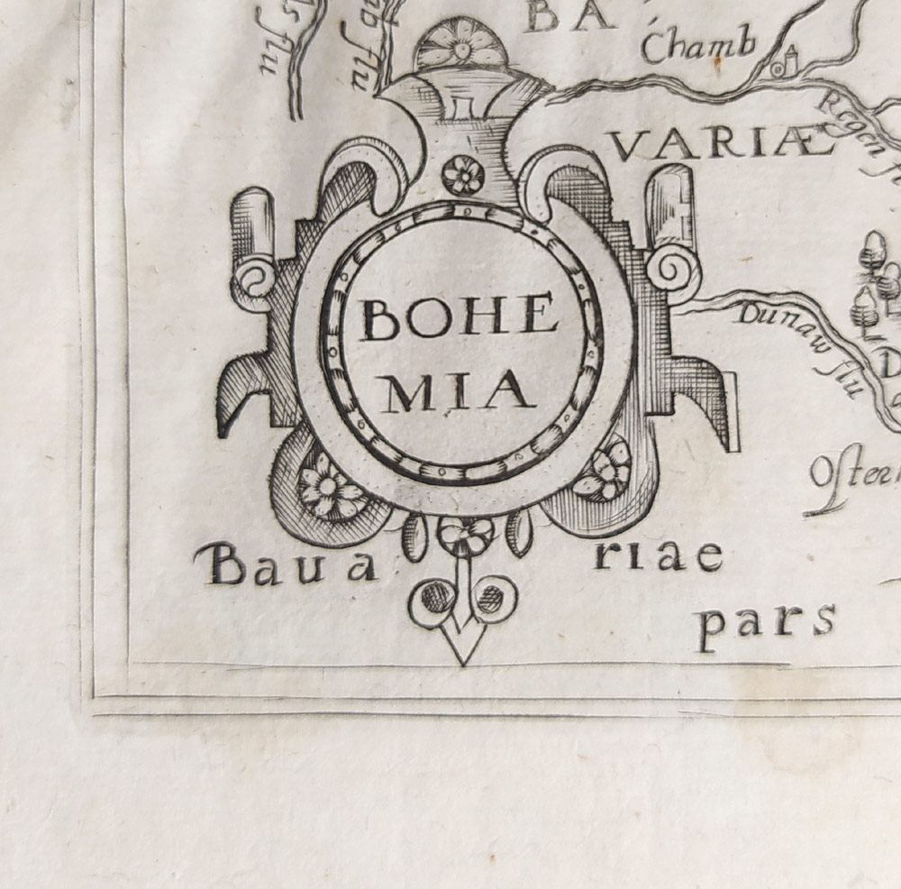 Čechy – Johannes Matalius Metellus, původní mědiryt, 1598